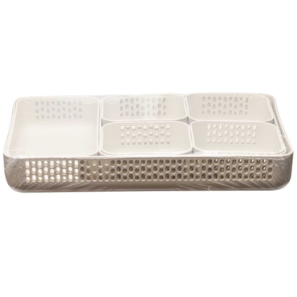 Комплект органайзеров УНО 1 Бежевый х15