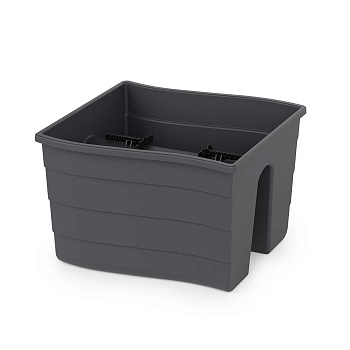 Кашпо на перила 29х29х20см Графит БШ9038 х8 