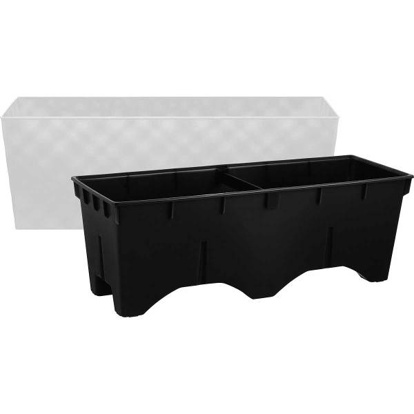 Балконный ящик МАНХЕТТЕН 40 см со вставкой белый жасмин х6 