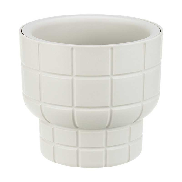 Кашпо КАРЕ D150мм 1л со вставкой кремовый М3256 х16 
