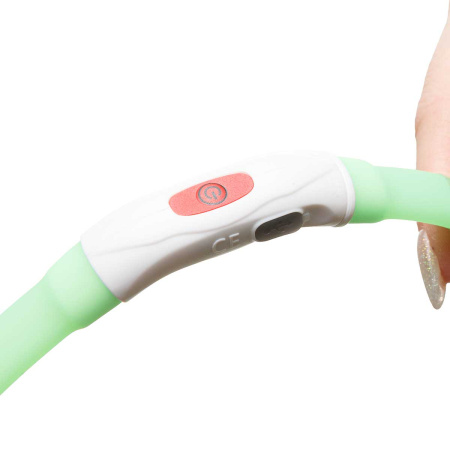 Ошейник 70*1,5см свет-ся 3реж микс USB NA2616 (144