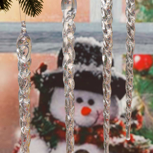 Елочное украшение "Сосулька" HES002 6шт 30см (50)