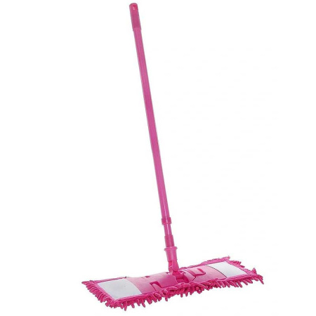 Швабра NA1723 с насадкой микрофибра-лапша металлический цветной телескопический черенок, пластиковое крепление, крепление насадки на "кармане" NA1723 (60)