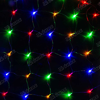 Гирлянда сетка LED LW/2-6 168 лампочек, прозрачный провод 2*2 м цветной