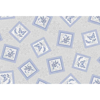 Скатерть Стиль с бейкой 135*180 640/1 Бабочки в рамке Тверь