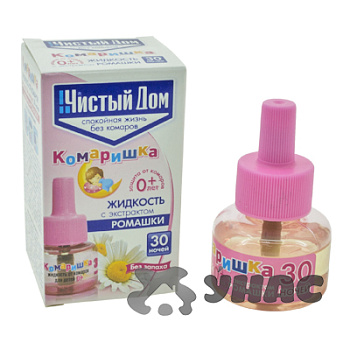 Антикомариная жидкость 30 ночей для детей Чистый дом 02-114