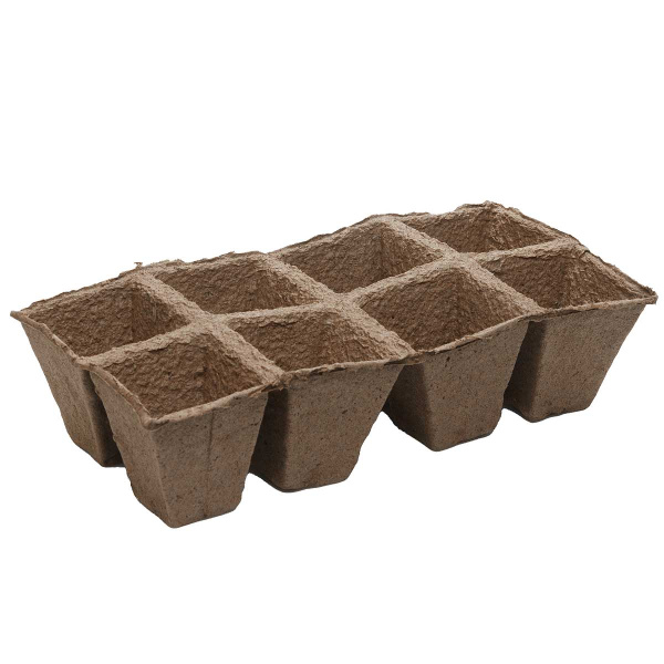 Торфяные горшочки 70х70 квадратные (цена за 8шт) х60 