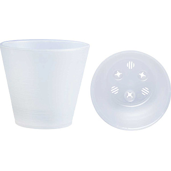 Горшок КОНУС 6 л прозрачный с вкладкой К23-00 Ливингрин 