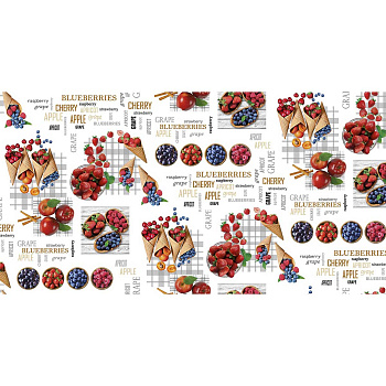 Клеенка н/о 135*20  ПЕРФЕКТ 598/0 Ягоды, фрукты Тверь