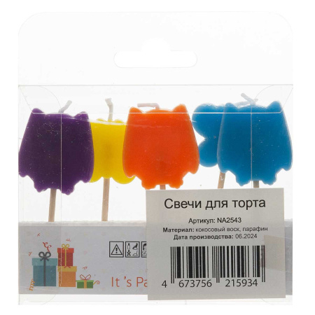 Свечи для торта NA2543 "Сова/цветок" 5шт в упаковке (360)