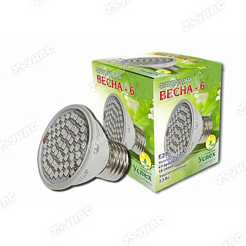 Фитолампа Весна-6W(потребление 2,5W)(Е27)  90LM (8932)