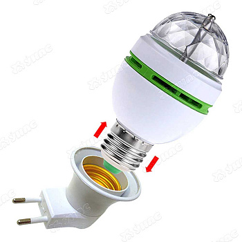 Светодиодн.LEDлампочка К103 полушар h-14см d7см+патрон с выкл. х50