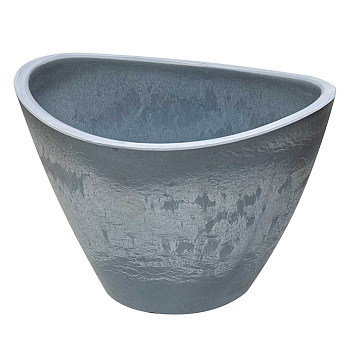 Горшок Лодочка 0,6 л светло-серый H-09YB15-1сс 