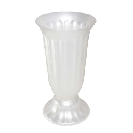 Ваза "Цветочная" №1 (2,5л) белая 03001 МилихПластик (20)