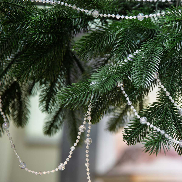 Цепь новогодняя T200-1 2.7 м Шарики прозрачные (288)