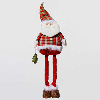 Фигура новогодняя AKK004A Дед Мороз 70-110см с телескопическими ногами, красно-зеленый