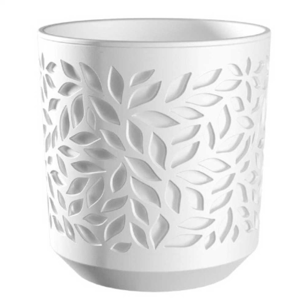 Кашпо Leaves 2,5л Белый/Белый КШ-9569 