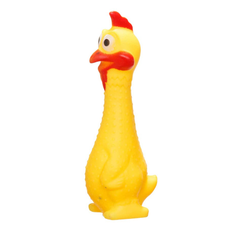 Игрушка д/животных "Кричащая курица" NA2499 цвет: Микс (17см) (360)