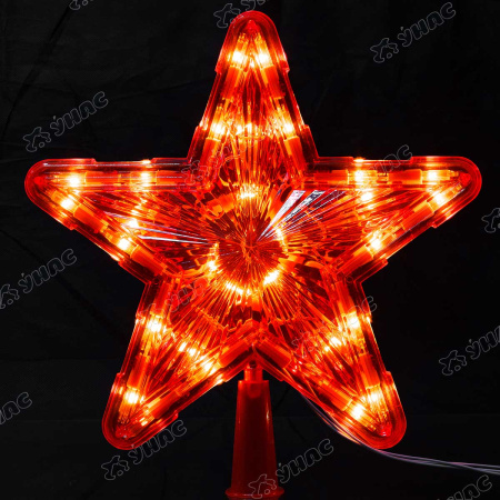 Макушка светодионая ЗВЕЗДА КРАСНАЯ /25см,30 лампочек/
