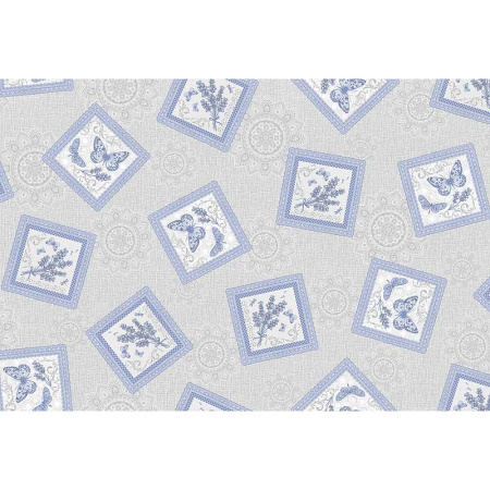 Скатерть Стиль с бейкой 135*110 640/1 Бабочки в рамке Тверь