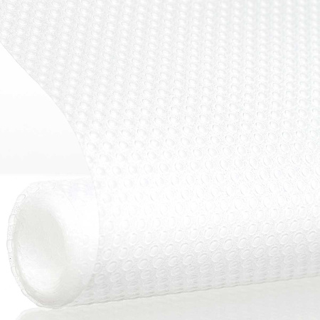 Коврик для полок NA2495 45*150см белый материал EVA(можно использовать для холодильника, полки защищает от царапин, воды` легко моется) (72)