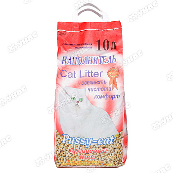 Наполнитель Pussy-cat древесный 10л
