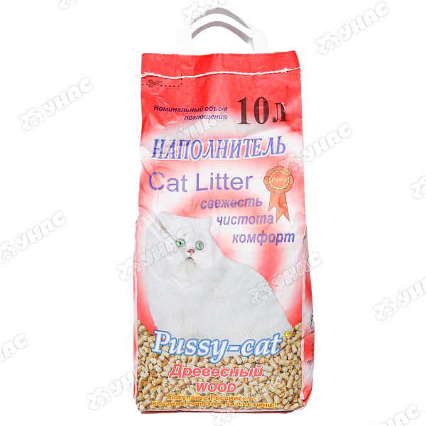 Наполнитель Pussy-cat древесный 10л