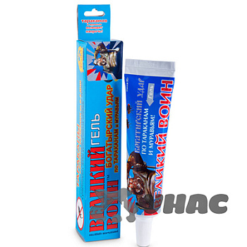 Великий воин 80г гель-туба от тараканов   к/45шт