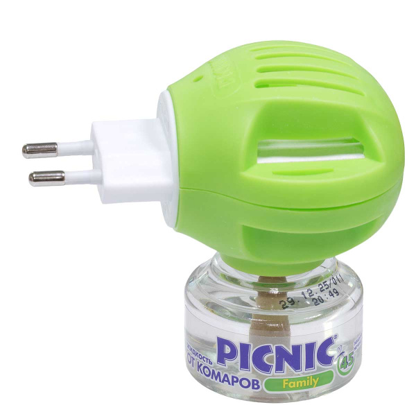 Антикомар Комплект 30 мл (45 ночей) +фумигатор ПИКНИК х6