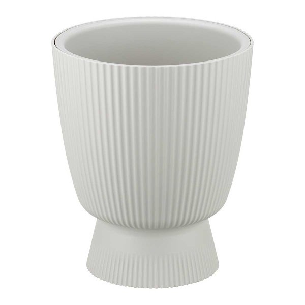 Кашпо ВЕЛЬВЕТ D220мм 3,7л со вставкой Кремовый М3270 х8 