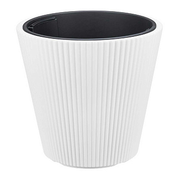 Кашпо СТРИП 30 л со вставкой Белый М3413 х1 