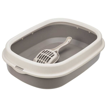 Лоток для кошек низкий борт + совок Капучино М1832 х4