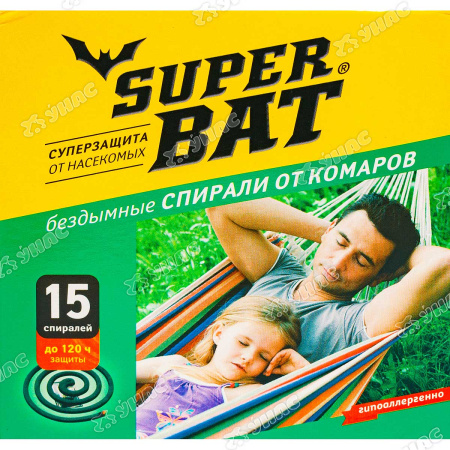 Антикомариные спирали (15 шт в зеленой коробке) SuperBAT