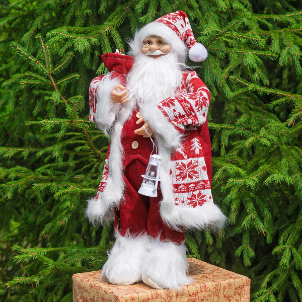 Фигура новогодняя LC252224 Дед Мороз 60 см в красной шубе (12)
