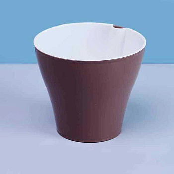 Кашпо "Афина" 1л Мокко со встав Пласт Авеню х18 