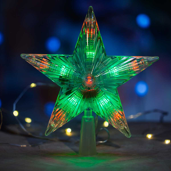 Гирлянда макушка LS-3-6 звезда 17 см цветная х60