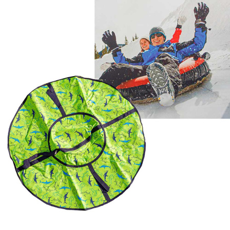 Санки "Ватрушка" D-1,1м Рисунок с молнией 