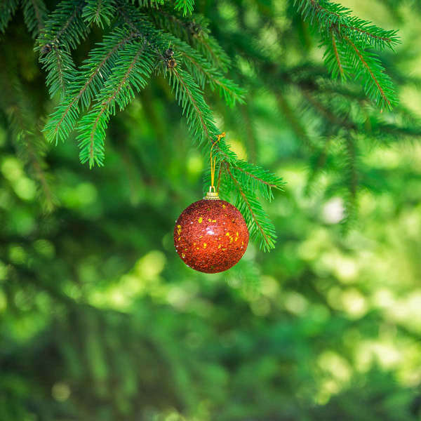 Набор елочочных украшений JT25-A2238 6 см 8 шт Шары КРАСНЫЕ (100)