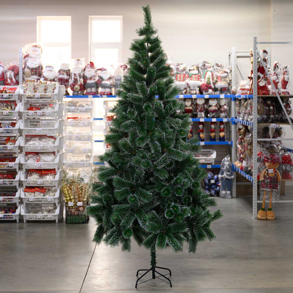 Елка HJ240-82-1 240см БЕЛАЯ (снег) 450веток мет.подст.