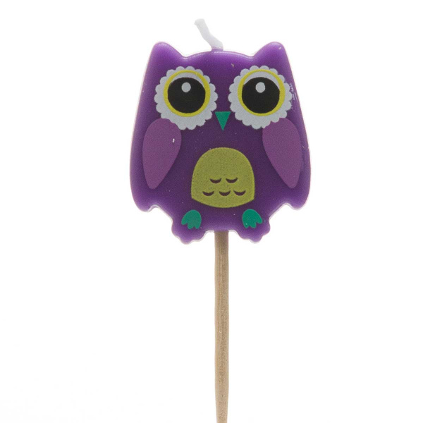 Свечи для торта NA2543 "Сова/цветок" 5шт в упаковке (360)