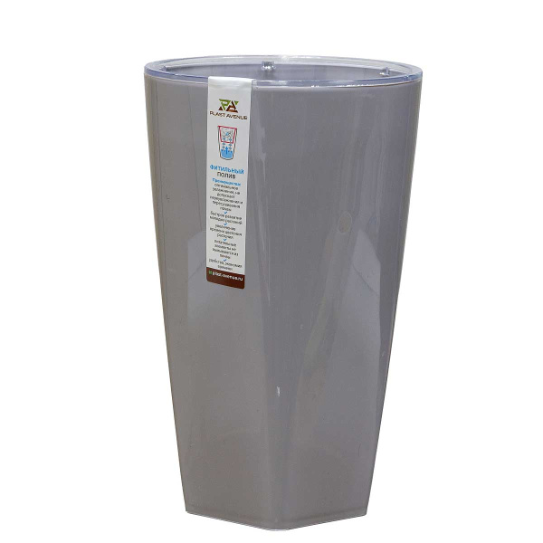 Кашпо "Грейс" d15 Серый шелк Пласт Авеню х8 