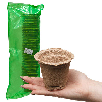 Торфяные горшочки 80*80 круглый с улучшенным дном ГС х5670 