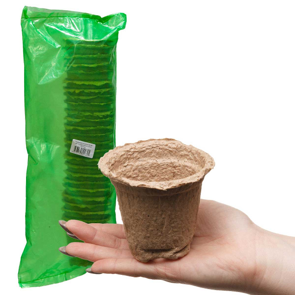 Торфяные горшочки 80*80 круглый с улучшенным дном ГС х5670 