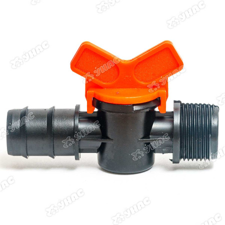 Соединитель с краном 1-под хомут/1-внешняя резьба