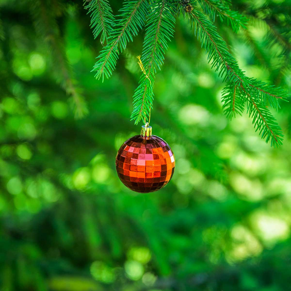 Набор елочочных украшений JT25-A2238 6 см 8 шт Шары КРАСНЫЕ (100)