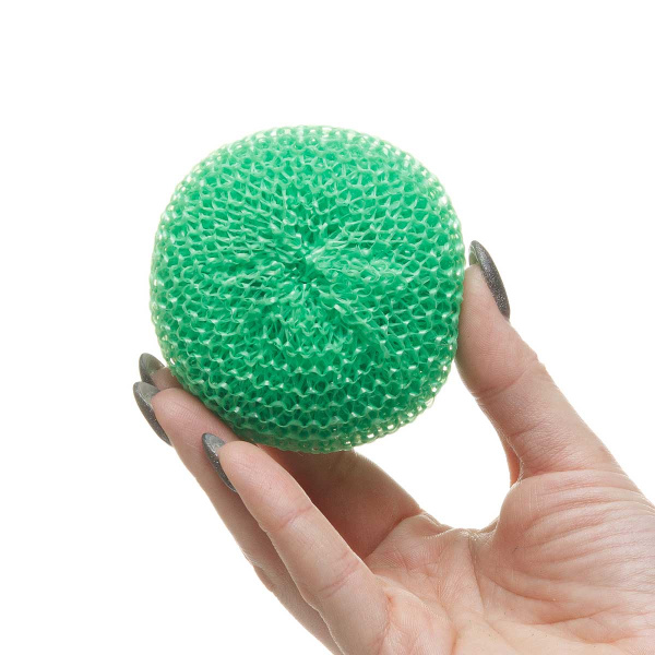 Губка для тефлоновой посуды в пластиковой оплетке d 80 3шт МБ 120 х40