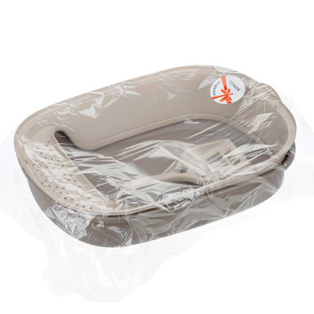 Лоток для кошек высокий борт + совок Капучино М1834 х4