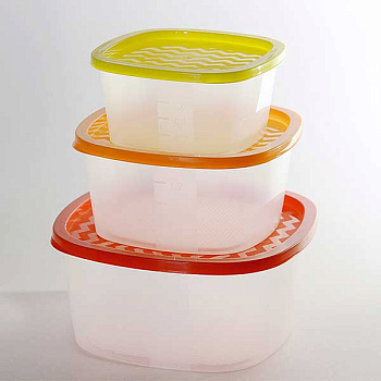 Набор контейнеров COMPACT 0,5+0,9+1,55л