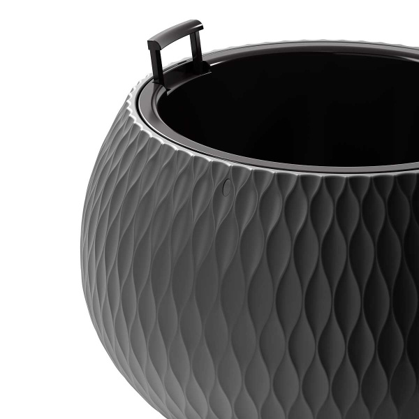 Кашпо "Жемчужина" 4л ГРАФИТ БШ8916 х4 