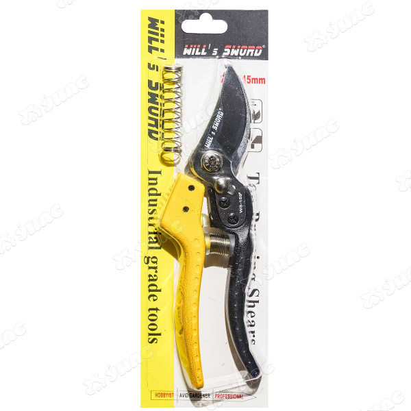 Секатор (HD158-1) 21см 2-х цветн.желт-черн (60)